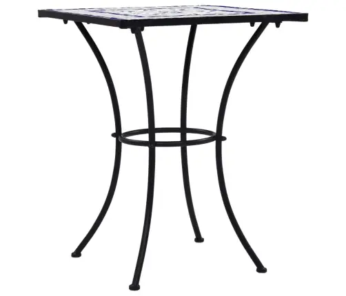 Mozaīkas Bistro Galds, 60 Cm, Zils Ar Baltu, Keramika Vidaxl