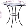 Mozaīkas Bistro Galds, 60 Cm, Zils Ar Baltu, Keramika Vidaxl