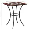Mozaīkas Bistro Galds, 60 Cm, Sarkanbrūns Ar Baltu, Keramika Vidaxl