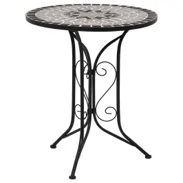 Mozaīkas Bistro Galds, 60 Cm, Pelēka Keramika Vidaxl