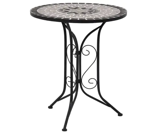 Mozaīkas Bistro Galds, 60 Cm, Pelēka Keramika Vidaxl