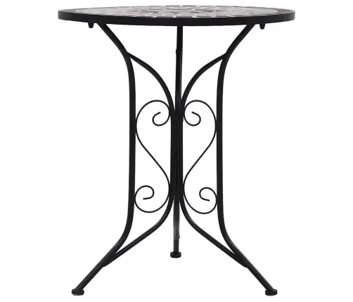 Mozaīkas Bistro Galds, 60 Cm, Pelēka Keramika Vidaxl
