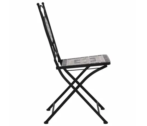 Bistro Krēsli, 2 Gab., Mozaīkas Apdare, Pelēki Vidaxl