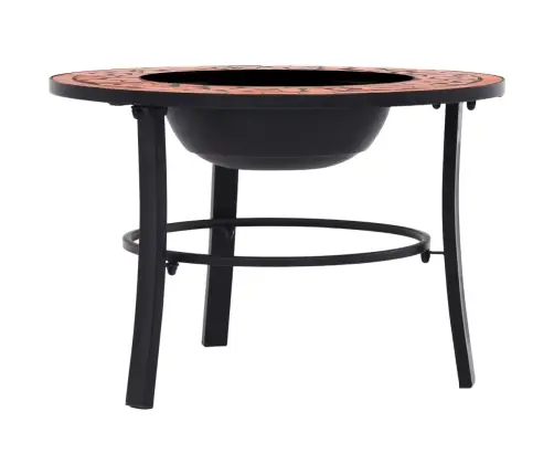 Ugunskura Vietas Galds, Mozaīka, 68 Cm, Sarkanbrūns, Keramika Vidaxl