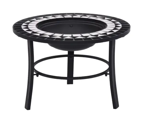 Mosaiikmustriga Tulease, Must Ja Valge, 68 cm Keraamiline