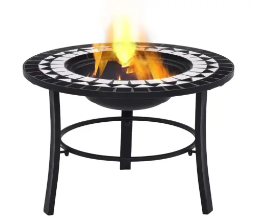 Mosaiikmustriga Tulease, Must Ja Valge, 68 cm Keraamiline