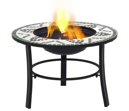 Mozaikinė Laužavietė, Žalios Spalvos, 68cm Keramika