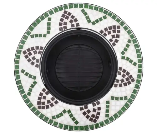 Mozaikinė Laužavietė, Žalios Spalvos, 68cm Keramika