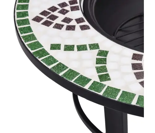 Mozaikinė Laužavietė, Žalios Spalvos, 68cm Keramika