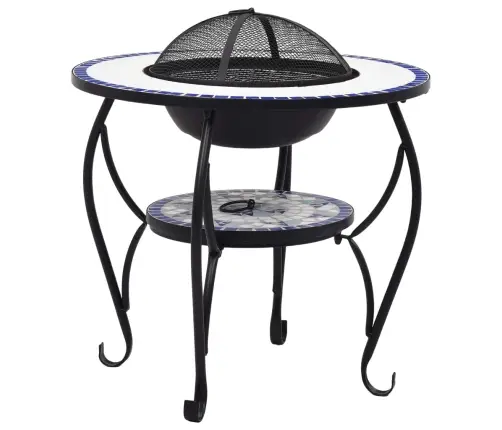 Tuleasemega Laud, Sinine Ja Valge, 68 cm Keraamiline