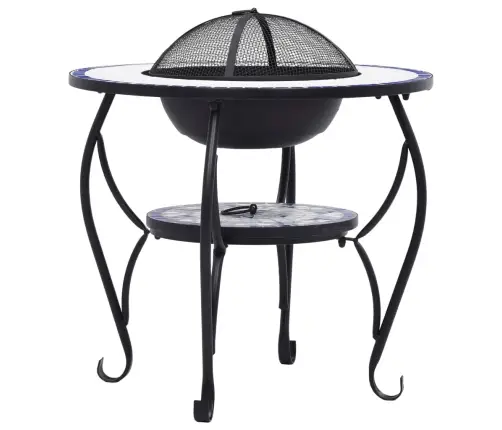 Tuleasemega Laud, Sinine Ja Valge, 68 cm Keraamiline