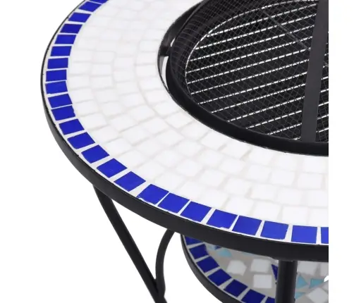 Tuleasemega Laud, Sinine Ja Valge, 68 cm Keraamiline