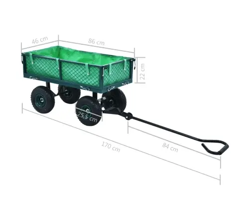 Dārza Ratiņi, Zaļi, 250 Kg Vidaxl