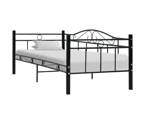 Päevavoodi, Must, Metall, 90 X 200 Cm