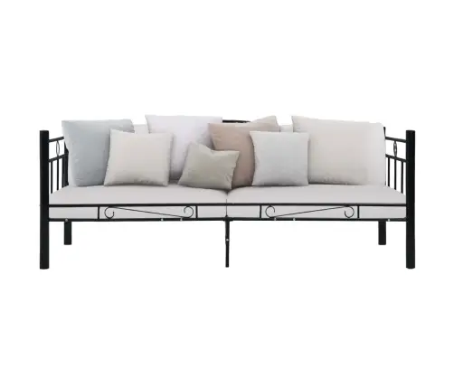 Päevavoodi, Must, Metall, 90 X 200 Cm