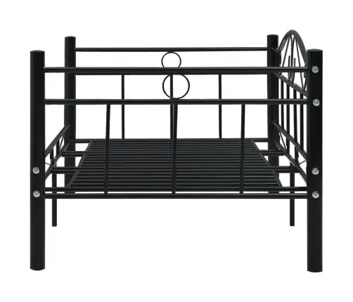 Päevavoodi, Must, Metall, 90 X 200 Cm