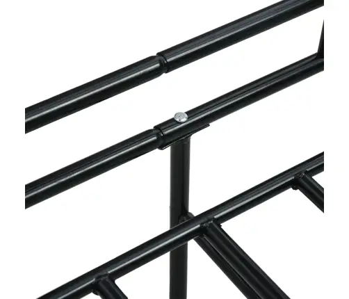 Päevavoodi, Must, Metall, 90 X 200 Cm