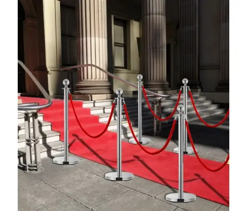 Vip Eilės Užtvaros Rinkinys, 3 Dalių, Sidabrinis, Plienas