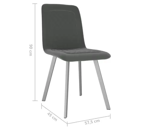 Söögitoolid 2 Tk, Hall, Samet