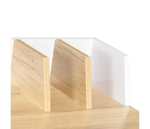 Rakstāmgalds, Balta Un Dabīga Krāsa, 80X50X84 Cm Vidaxl