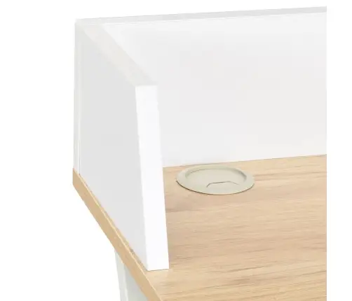 Rakstāmgalds, Balta Un Dabīga Krāsa, 80X50X84 Cm Vidaxl