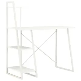 Stalas Su Lentyna, Baltos Spalvos, 102X50X117Cm
