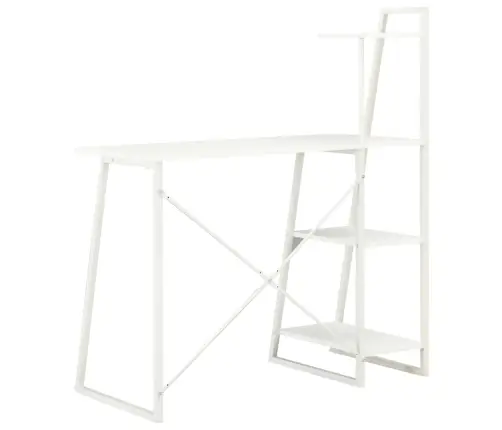 Stalas Su Lentyna, Baltos Spalvos, 102X50X117Cm