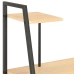 Rakstāmgalds Ar Plauktiem, Melns Un Ozolkoka, 102X50X117 Cm Vidaxl