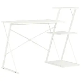Rakstāmgalds Ar Plauktu, Balts, 116X50X93 Cm Vidaxl