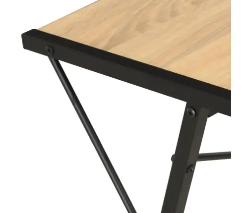 Rakstāmgalds Ar Plauktu, Melna, Ozolkoka Krāsa, 116X50X93 Cm Vidaxl