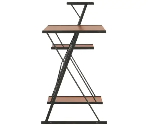 Kirjutuslaud Riiuliga, Must Ja Pruun, 116 X 50 X 93 Cm