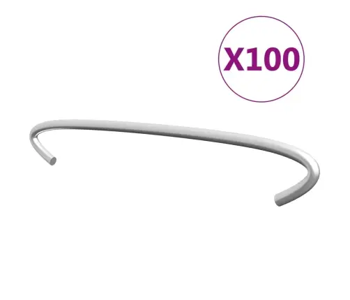 Gabiona Āķi, 100 Gab., Cinkots Tērauds, 15 Cm Vidaxl