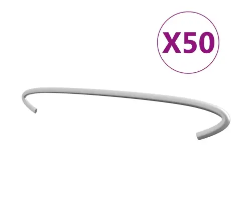 Gabiona Āķi, 50 Gab., Cinkots Tērauds, 30 Cm Vidaxl