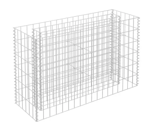 Gabions, Augstā Puķu Kaste, Cinkots Tērauds, 90X30X60 Cm Vidaxl