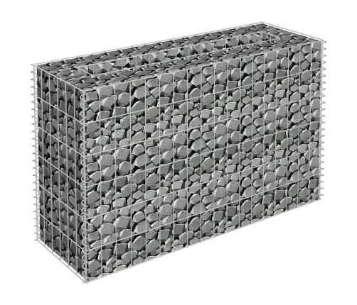 Gabions, Augstā Puķu Kaste, Cinkots Tērauds, 90X30X60 Cm Vidaxl