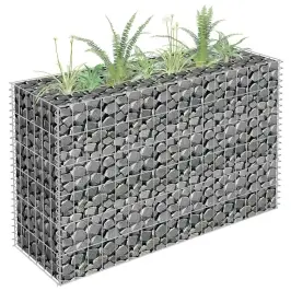 Gabions, Augstā Puķu Kaste, Cinkots Tērauds, 90X30X60 Cm Vidaxl