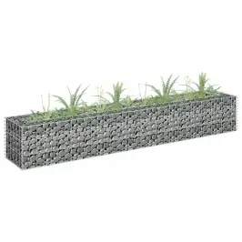 Gabions, Augstā Puķu Kaste, Cinkots Tērauds, 180X30X30 Cm Vidaxl