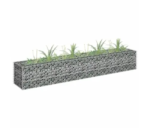 Gabions, Augstā Puķu Kaste, Cinkots Tērauds, 180X30X30 Cm Vidaxl