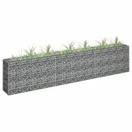 Gabions, Augstā Puķu Kaste, Cinkots Tērauds, 270X30X60 Cm Vidaxl
