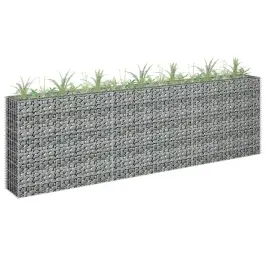 Gabions, Augstā Puķu Kaste, Cinkots Tērauds, 270X30X90 Cm Vidaxl