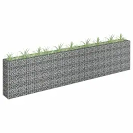 Gabions, Augstā Puķu Kaste, Cinkots Tērauds, 360X30X90 Cm Vidaxl