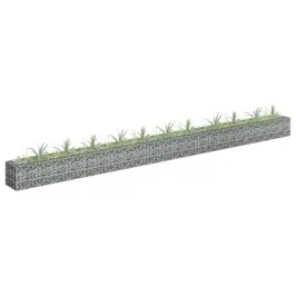 Gabions, Augstā Puķu Kaste, Cinkots Tērauds, 450X30X30 Cm Vidaxl