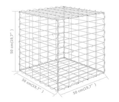 Kuubikukujuline Gabioon-Taimelava, Teras 50 X 50 X 50 Cm