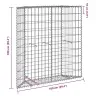 Gabions, Augstā Puķu Kaste, Cinkots Tērauds, 100X20X100 Cm Vidaxl