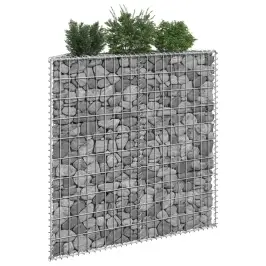 Gabions, Augstā Puķu Kaste, Cinkots Tērauds, 100X20X100 Cm Vidaxl