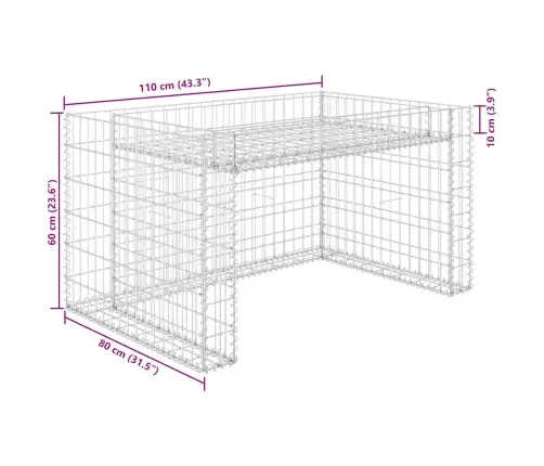 Muruniiduki Garaaž Taimelavaga 110 X 80 X 60 cm Terastraat