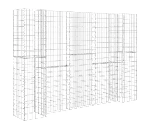 H-Formas Gabions, Tērauda Stieple, 260X40X180 Cm Vidaxl