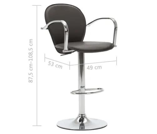 Baaripukid Käetugedega, 2 Tk, Pruun, Kunstnahast