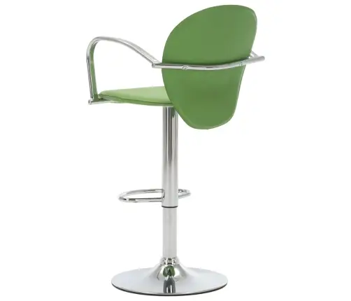 Baro Taburetės Su Porankiais, 2Vnt., Žalios, Dirbtinė Oda