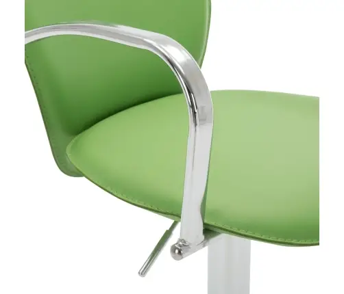 Baro Taburetės Su Porankiais, 2Vnt., Žalios, Dirbtinė Oda